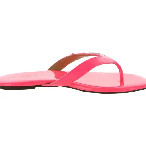 Fantasia Patent Embellished Flat Sandals
