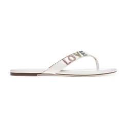 Fantasia Patent Embellished Flat Sandals