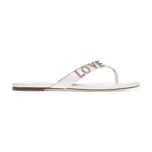 Fantasia Patent Embellished Flat Sandals