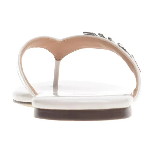 Fantasia Patent Embellished Flat Sandals