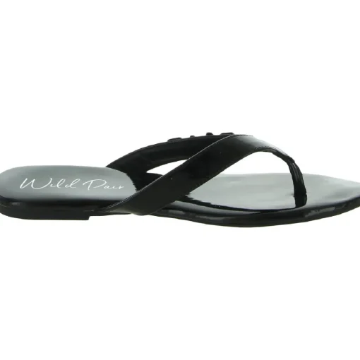 Fantasia Patent Embellished Flat Sandals