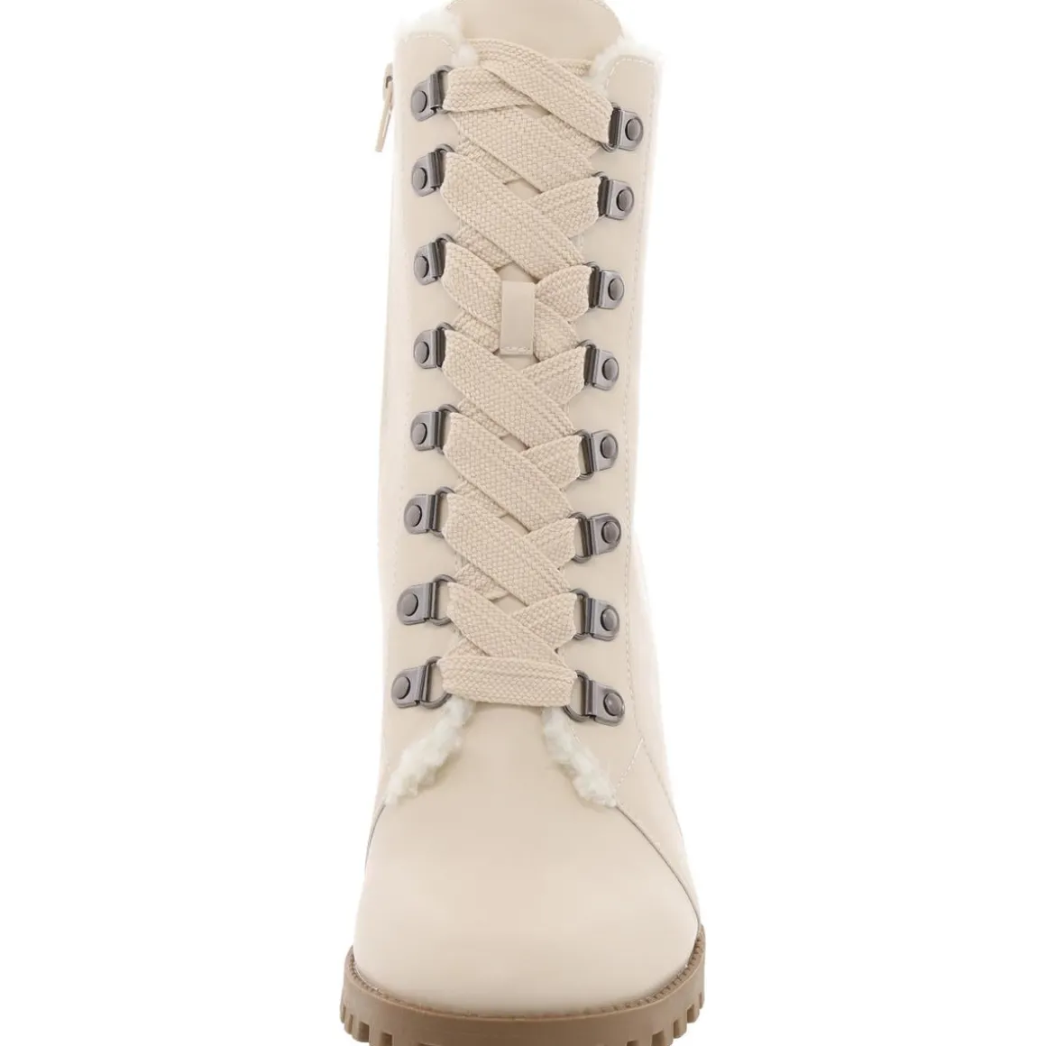 Fauna Faux Fur Lined Faux Leather Ankle Boots