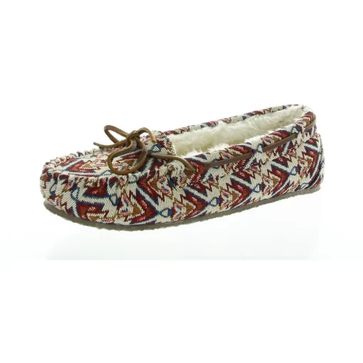 Faux Fur Lined Moccasin Slippers
