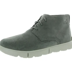 Faux Fur Lined Leather Chukka Boots