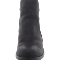 Faux Leather Casual Ankle Boots