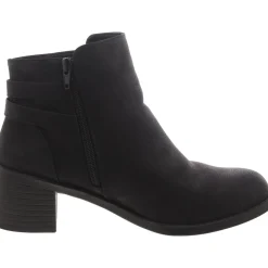 Faux Leather Casual Ankle Boots