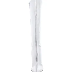 Faux Leather Knee-High Wedge Boots