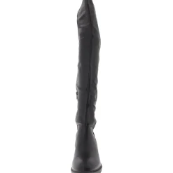 Faux Leather Lugged Sole Over-The-Knee Boots