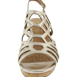 Faux Leather Open Toe Wedge Sandals