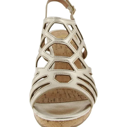 Faux Leather Open Toe Wedge Sandals