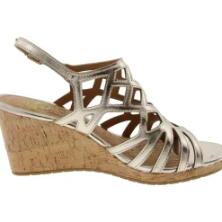 Faux Leather Open Toe Wedge Sandals