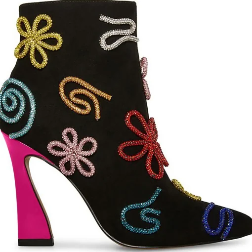 Faux Leather Pumps Ankle Boots
