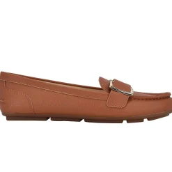 Faux Leather Round Toe Moccasins