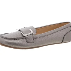 Faux Leather Round Toe Moccasins