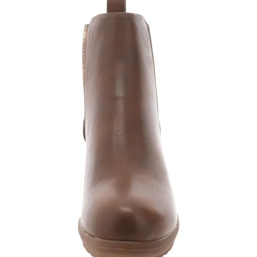 Faux Leather Slip-Resistant Wedge Boots
