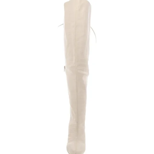 Faux Leather Solid Over-The-Knee Boots