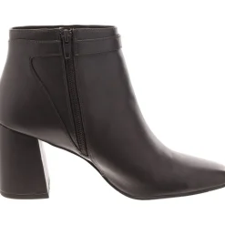 Faux Leather Zip Up Ankle Boots