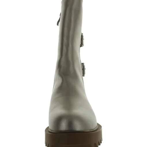 Faux Leather Zipper Booties