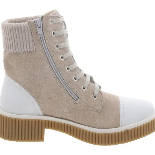 Faux Suede Lace-Up Ankle Boots