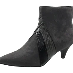 Faux Suede Mixed Media Booties