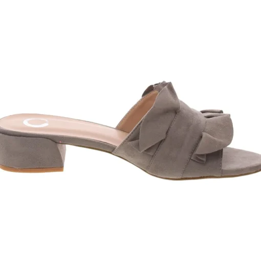 Faux Suede Sandal Block Heels