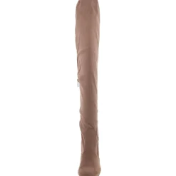 Faux Suede Zipper Over-The-Knee Boots