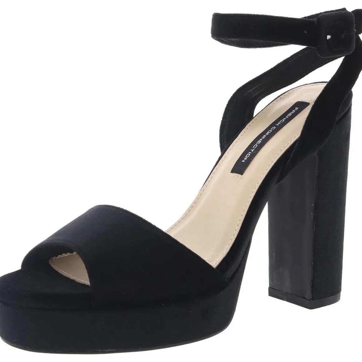 FCTRYN Solid Vegan Suede Platform Heels