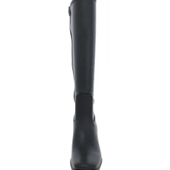 Figaro Leather Square Toe Knee-High Boots