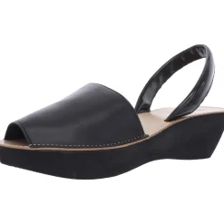 Fine Glass Slip On Slingback Wedge Sandals