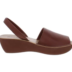 Fine Glass Slip On Slingback Wedge Sandals