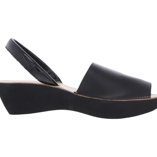 Fine Glass Slip On Slingback Wedge Sandals