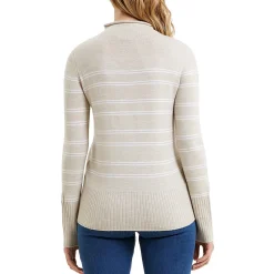 Fitted Funnel Neck Pullover Sweater