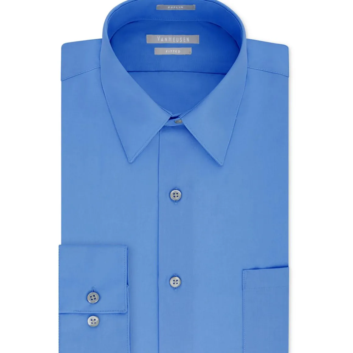 Fitted Spread Collar Dress Shirt