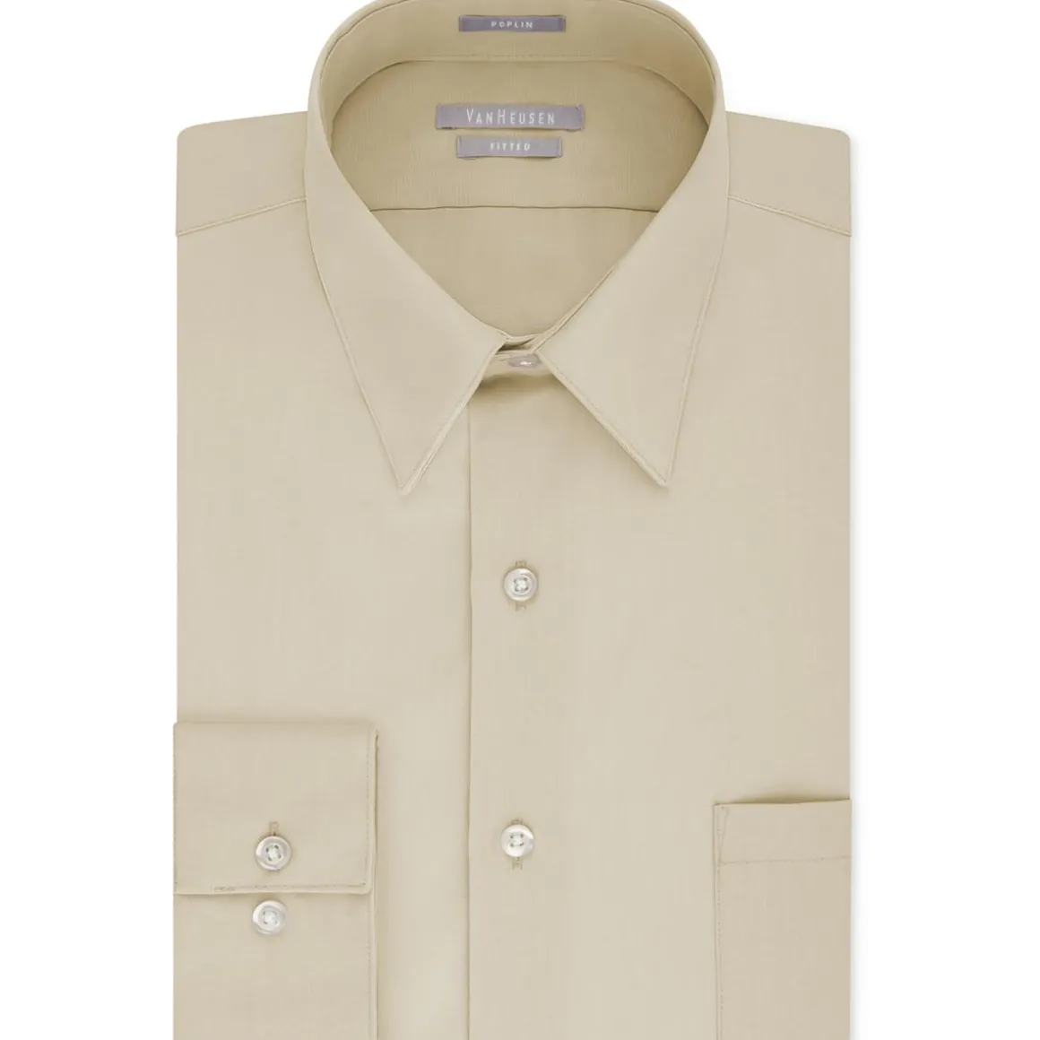 Fitted Spread Collar Dress Shirt
