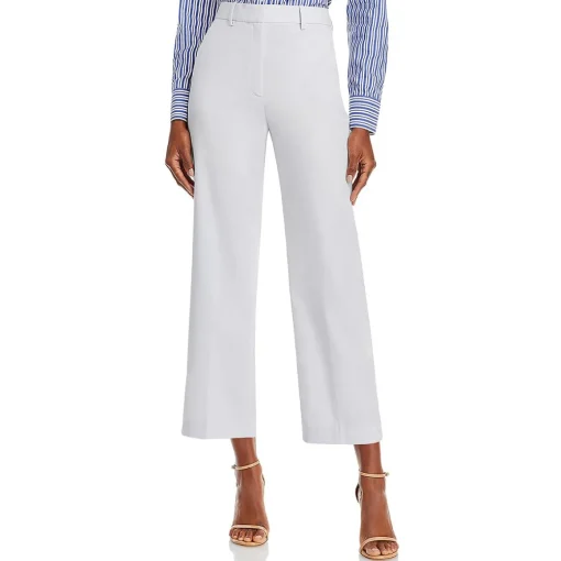 Flare Legs Pleated Cropped Pants