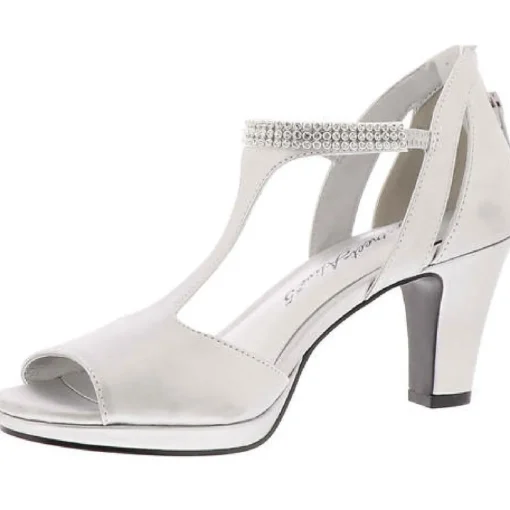 Flash Embellished T-Strap Heels