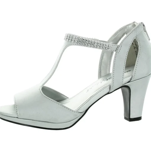 Flash Embellished T-Strap Heels