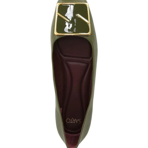 Flexa Amaya 3 Leather Square Toe Ballet Flats