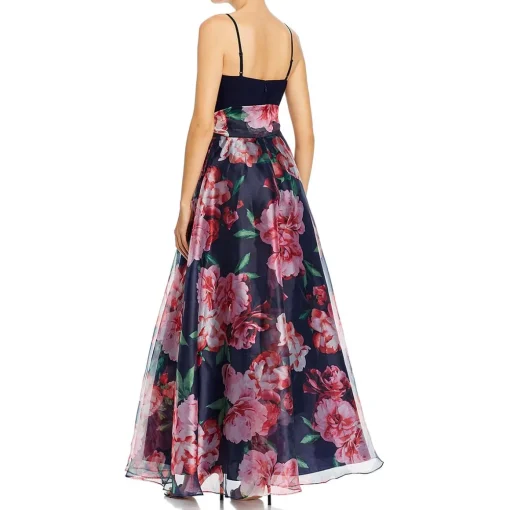 Floral Print A-Line Formal Dress