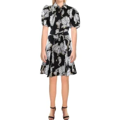 Floral Print Cotton Fit & Flare Dress
