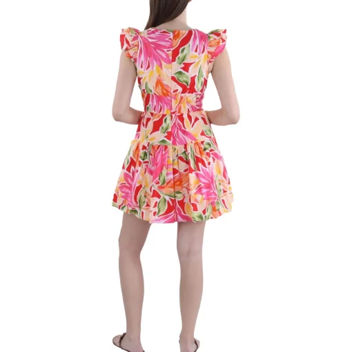 Floral Print Short Mini Dress