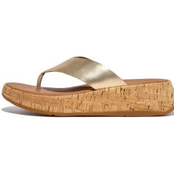 F-Mode Leather Slip On Thong Sandals