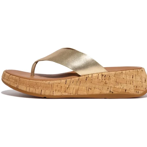 F-Mode Leather Slip On Thong Sandals