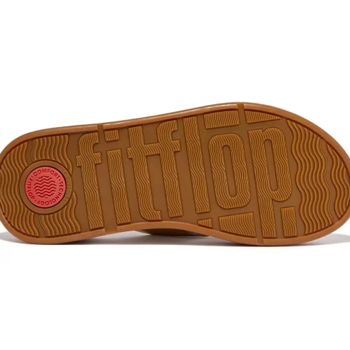 F-Mode Leather Slip On Thong Sandals