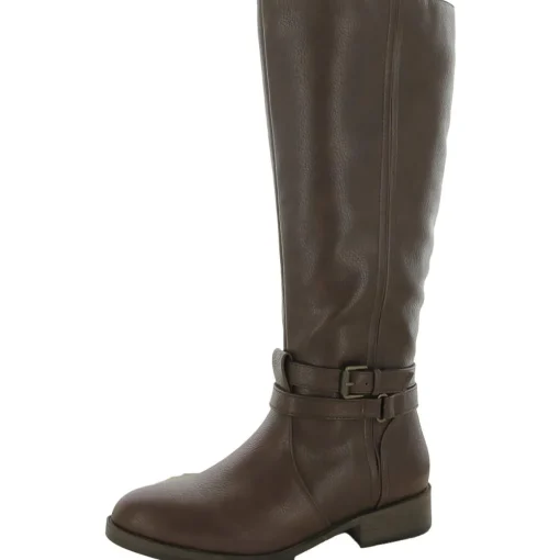 Garrison Faux Leather Wide Calf Knee-High Boots
