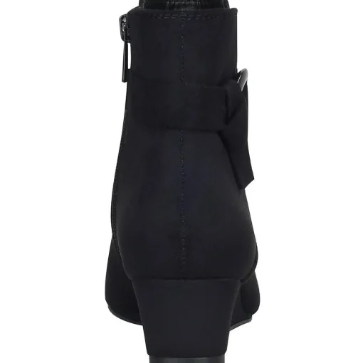 Gasha Faux Suede Embellished Booties