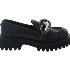 Gemsy Chain Leather Loafers