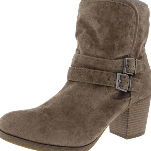 Gigii Faux Fur Lined Faux Suede Ankle Boots