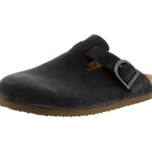 Gina Buckle Flats Mules