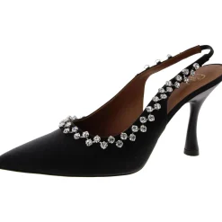 Giselle 90 Pointed Toe Stretch Slingback Heels
